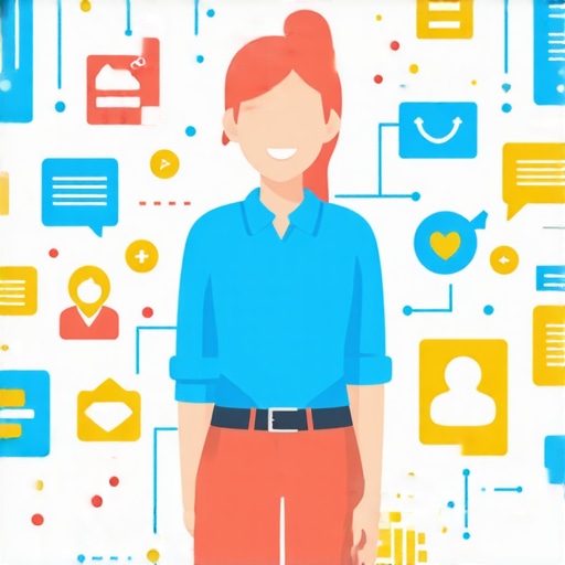 Integrated Local SEO Strategy Visualization Illustration of a local business integrating SEO, community, and digital marketing elements.