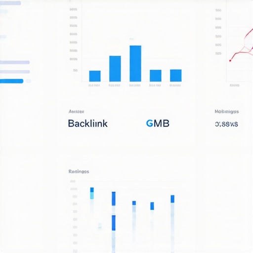 Screenshot of a local SEO analytics dashboard displaying rankings, backlinks, and Google My Business insights.