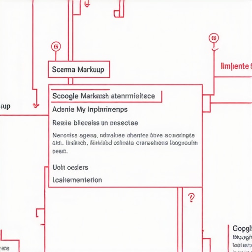 Diagram illustrating schema markup integration on GMB profile for improved visibility.