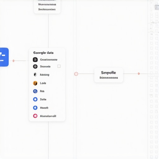 Diagram illustrating schema markup integration with Google My Business for enhanced local search visibility.