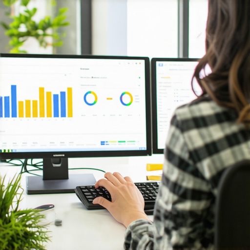 Person analyzing local SEO metrics and citations on a computer screen