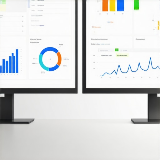 A workspace with screens showing local SEO data and rankings