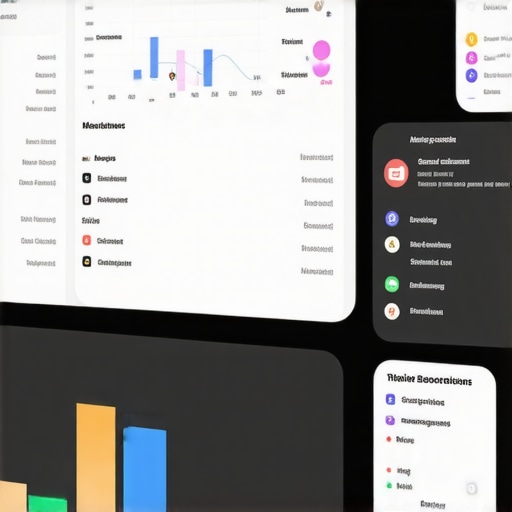 Screenshot of local SEO tools showing data trends and review alerts