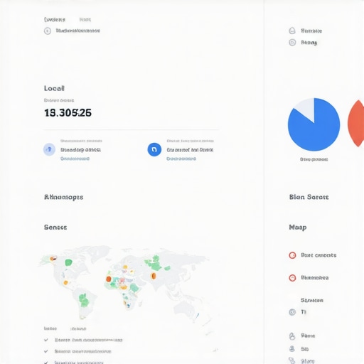 Analytics Dashboard for Map Pack Maintenance Close-up of a digital analytics dashboard showing sensor signals and map data