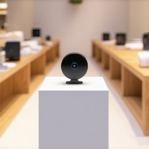 IoT sensors and Bluetooth beacons deployed inside a retail store to monitor customer visits and enhance local SEO.