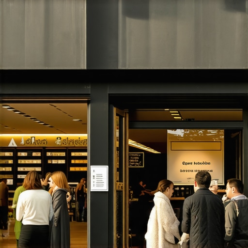 Business storefront with signage attracting customers on a busy street
