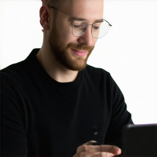 Business owner analyzing local SEO signals with dashboard