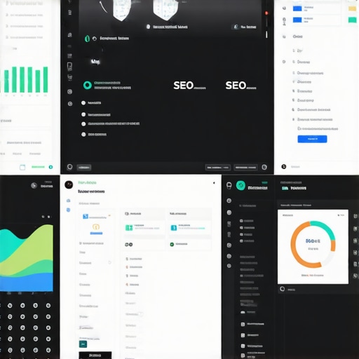 A workspace with multiple screens showing maps and analytics for local SEO management.