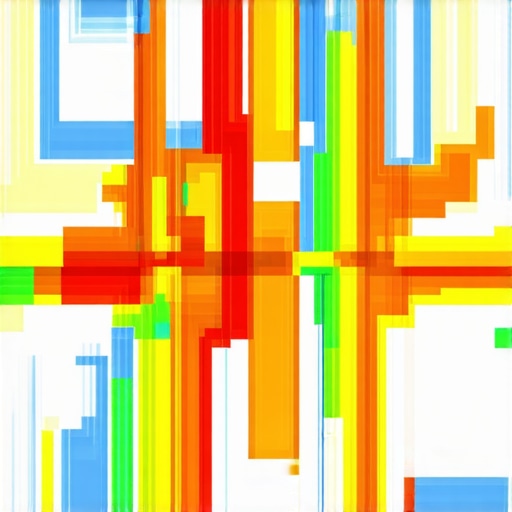Heat map visualization of user activity hotspots around a business area.