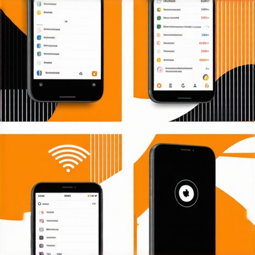 Illustration depicting smartphones, Bluetooth signals, Wi-Fi, and analytics dashboards representing trust signals for local SEO in 2026.